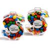 CONF-535 Acrylic Dollar filled with Mini M&Ms 40g