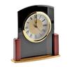ADC-03 Black Desk Clock with Gold and Timber Trim